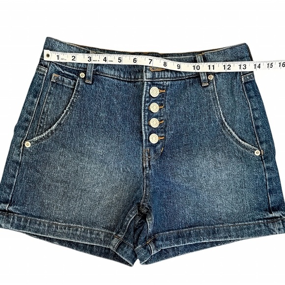 Banana Republic Denim Shorts Women’s Size 26/2 Blue High Rise Button Fly Denim - Picture 5 of 7
